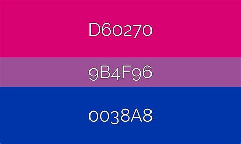 bisexual flag color codes